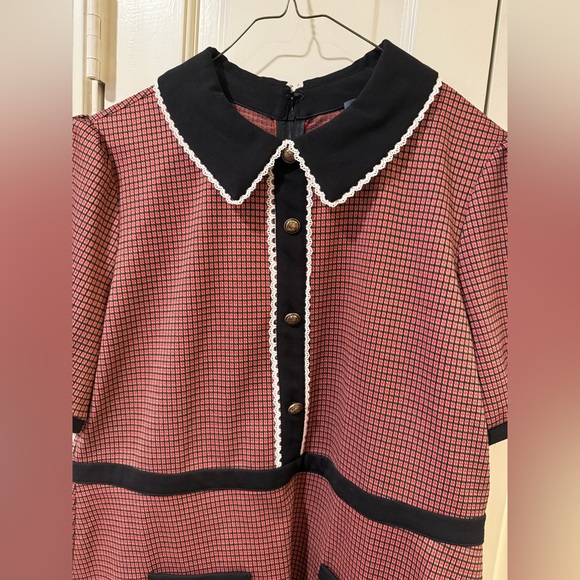 ModCloth mod Scholastic Classic red black dress XL - Picture 6 of 7